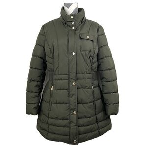 Laundry by Shelli Segal Cinched Waist Puffer Coat - Size XL